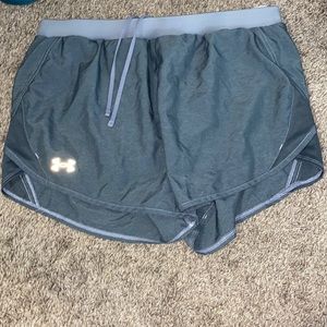 Grey under armour running shorts